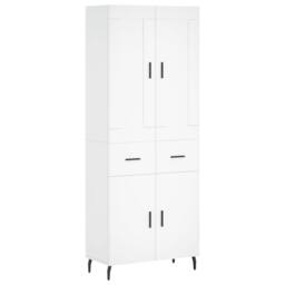 Berkfield Home Highboard White 69.5x34x180 cm Engineered Wood - thumbnail 1
