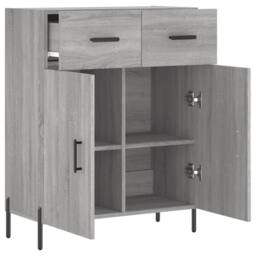Berkfield Home Sideboard Grey Sonoma 69.5x34x90 cm Engineered Wood - thumbnail 5