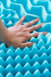 Ezysleep 10cm Cooling 7 Zone Memory Foam Mattress Topper in Blue - Size: Small Double - thumbnail 5
