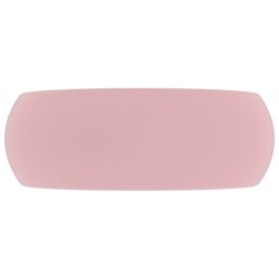 Berkfield Home Luxury Wash Basin Round Matt Pink 40x15 cm Ceramic - thumbnail 4