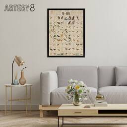 "Artery8 Kato Chikusai Japan Birds Framed Canvas Wall Art Print - Size: W24"" x H32""" - thumbnail 3
