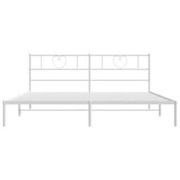 Berkfield Home Metal Bed Frame with Headboard White 180x200 cm Super King - thumbnail 4