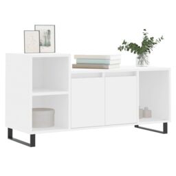 Berkfield Home TV Cabinet White 100x35x55 cm Engineered Wood - Size: 100 x 35 x 55 cm - thumbnail 3