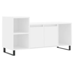 Berkfield Home TV Cabinet White 100x35x55 cm Engineered Wood - Size: 100 x 35 x 55 cm - thumbnail 2