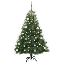Berkfield Home Realistic Artificial Christmas Tree with 150 LEDs Green 150 cm PE - thumbnail 3