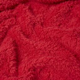 OHS Large Teddy Fleece Throw Blanket in Red - Size: 200 cm x 240 cm - thumbnail 6