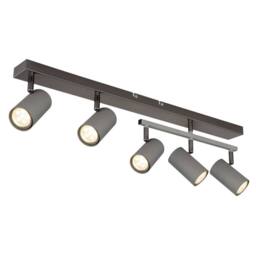 Netlighting Robby Ceiling Spotlight Bar Gunmetal 5x GU10 in Grey - thumbnail 1