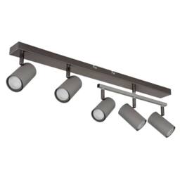 Netlighting Robby Ceiling Spotlight Bar Gunmetal 5x GU10 in Grey - thumbnail 2