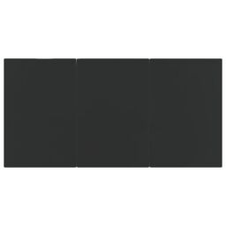 Berkfield Home Garden Dining Table Black 200x100x74cm Steel & Tempered Glass - Size: 200 x 100 x 74 cm - thumbnail 5