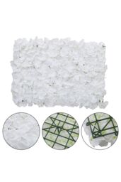Living and Home 40x60cm Simulation Decorative Background Wall Encrypted Hydrangea in White - Size: 40x60 cm - thumbnail 3