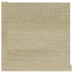 Berkfield Home CD Wall Shelf Sonoma Oak 100x18x18 cm Engineered Wood in Beige - Size: 100 x 18 x 18 cm - thumbnail 5