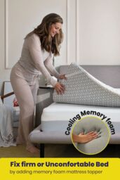 Brightr Sleep Aurora 2 in 1 Medium/Firm Mattress Topper in White - Size: Small Double - thumbnail 5