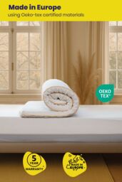 Brightr Sleep Aurora 2 in 1 Medium/Firm Mattress Topper in White - Size: Small Double - thumbnail 4
