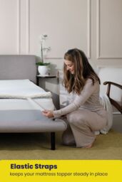 Brightr Sleep Aurora 2 in 1 Medium/Firm Mattress Topper in White - Size: Small Double - thumbnail 3