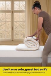 Brightr Sleep Aurora 2 in 1 Medium/Firm Mattress Topper in White - Size: Small Double - thumbnail 7