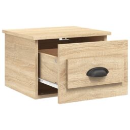 Berkfield Home Wall-mounted Bedside Cabinets 2 pcs Sonoma Oak 41.5x36x28cm in Brown - Size: 41.5x36x28 cm - thumbnail 6
