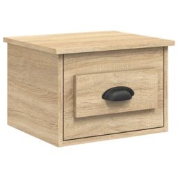 Berkfield Home Wall-mounted Bedside Cabinets 2 pcs Sonoma Oak 41.5x36x28cm in Brown - Size: 41.5x36x28 cm - thumbnail 5