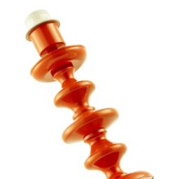 Happy Homewares Modern Gloss Metal Table Lamp Base with Round Step Design in Orange - thumbnail 4