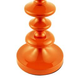 Happy Homewares Modern Gloss Metal Table Lamp Base with Round Step Design in Orange - thumbnail 5