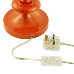Happy Homewares Modern Gloss Metal Table Lamp Base with Round Step Design in Orange - thumbnail 2