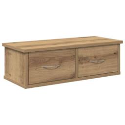 Berkfield Home Wall Cabinet Artisan Oak 60x26x18.5 cm Engineered Wood in Brown - thumbnail 2