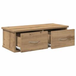 Berkfield Home Wall Cabinet Artisan Oak 60x26x18.5 cm Engineered Wood in Brown - thumbnail 7