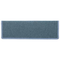 Berkfield Home Carpet Stair Treads 15 pcs 65x21x4 cm Blue - Size: Medium - thumbnail 6