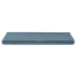 Berkfield Home Carpet Stair Treads 15 pcs 65x21x4 cm Blue - Size: Medium - thumbnail 4