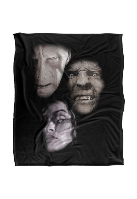 Harry Potter Villian Heads Officially Licensed Silky Touch Super Soft Throw Blanket 152x127 cm in White - image 1