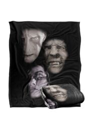 Harry Potter Villian Heads Officially Licensed Silky Touch Super Soft Throw Blanket 152x127 cm in White - thumbnail 2