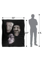 Harry Potter Villian Heads Officially Licensed Silky Touch Super Soft Throw Blanket 152x127 cm in White - thumbnail 5