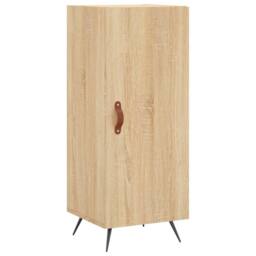 Berkfield Home Sideboard Sonoma Oak 34.5x34x90 cm Engineered Wood in Light Oak - thumbnail 1