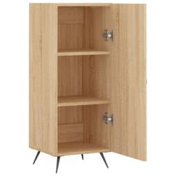 Berkfield Home Sideboard Sonoma Oak 34.5x34x90 cm Engineered Wood in Light Oak - thumbnail 5