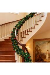 Living and Home Christmas Wreath with LED Light String - thumbnail 2