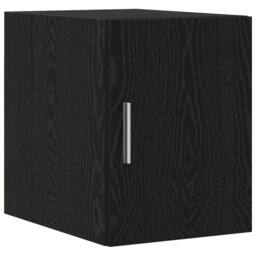 Berkfield Home Slim Storage Cabinet Black Oak 30x42.5x225 cm Engineered Wood - thumbnail 5