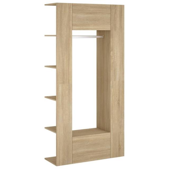 Berkfield Home Hallway Cabinets 2 pcs Sonoma Oak Engineered Wood in Brown - image 1