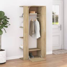 Berkfield Home Hallway Cabinets 2 pcs Sonoma Oak Engineered Wood in Brown - thumbnail 3