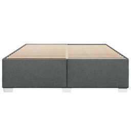 Berkfield Home Bed Frame without Mattress Dark Grey¬†Super King Fabric in Grey - Size: Super King - thumbnail 4