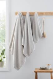 Bianca 'Soft Zero Twist Spa' Cotton Bath Sheet in Silver - thumbnail 3