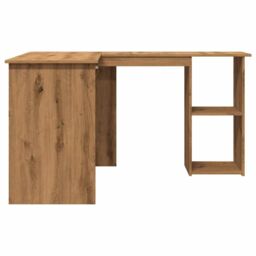 Berkfield Home Corner Desk Artisan Oak 120x140x75 cm Engineered Wood in Brown - Size: 120 x 140 x 75 cm - thumbnail 4
