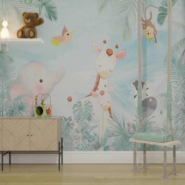 Superfresco Easy Circle of Life Blue Print To Order 3m x 2.8m Mural - image 1