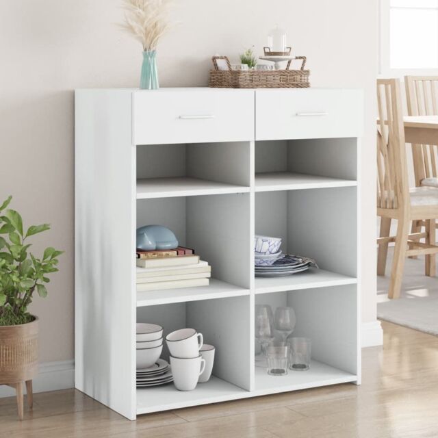 Berkfield Home Sideboard White 80x42.5x93 cm Engineered Wood - image 1
