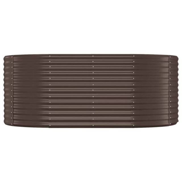 Berkfield Home Garden Raised Bed Powder-coated Steel 175x100x68 cm Brown - Size: 175 x 100 x 68 cm - image 1