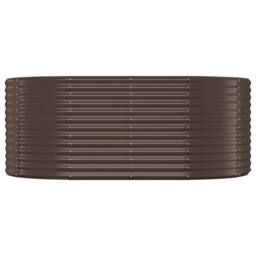 Berkfield Home Garden Raised Bed Powder-coated Steel 175x100x68 cm Brown - Size: 175 x 100 x 68 cm