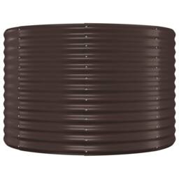 Berkfield Home Garden Raised Bed Powder-coated Steel 175x100x68 cm Brown - Size: 175 x 100 x 68 cm - thumbnail 4