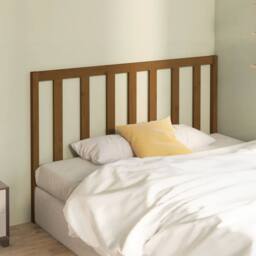 Berkfield Home Bed Headboard Honey Brown 156x4x100 cm Solid Wood Pine - Size: 156 x 4 x 100 cm - thumbnail 3