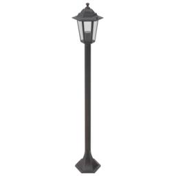 Berkfield Home Garden Post Lights 6 pcs E27 110 cm Aluminium Bronze in Brown - thumbnail 2