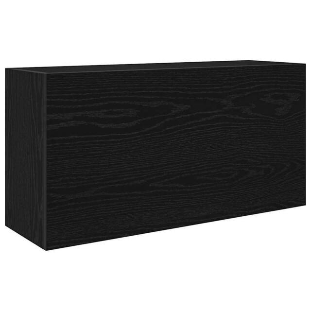 Berkfield Home Bathroom Wall Cabinet Black 80x25x40 cm Engineered Wood - Size: 80 x 25 x 40 cm - image 1
