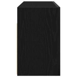 Berkfield Home Bathroom Wall Cabinet Black 80x25x40 cm Engineered Wood - Size: 80 x 25 x 40 cm - thumbnail 7