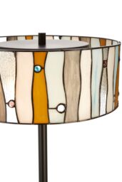 Orsina Jewel Deco Floor Lamp, Hand Rolled Art Glass with Jewel Detailing, Rustic Bronze Frame, Tiffany Lighting - thumbnail 4